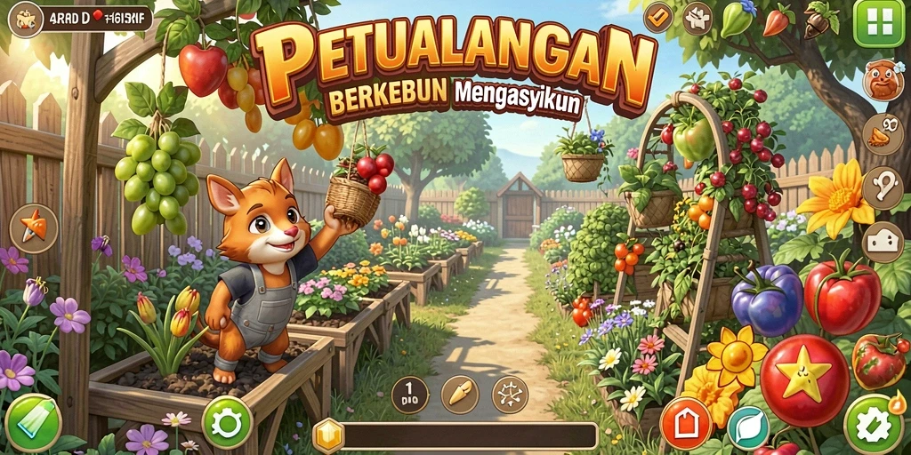 Gameplay seru dalam mengelola pertanian yang indah.