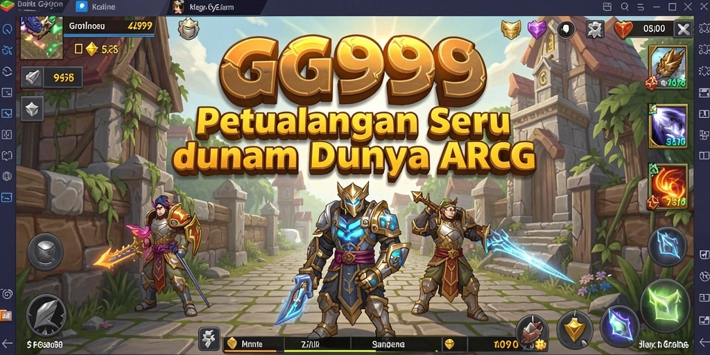 Menampilkan aksi seru dalam pertarungan ARPG GG999.