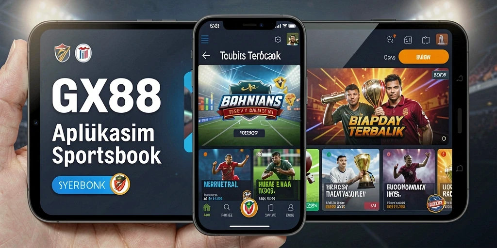 Screenshot gameplay GX88 menampilkan berbagai pilihan taruhan olahraga.