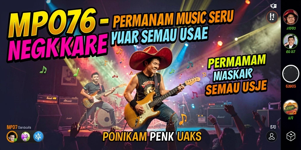 Tampilan gameplay MPO76 yang menyenangkan dan interaktif dengan berbagai lagu.