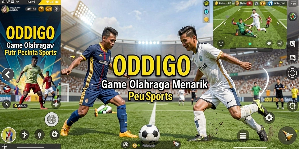 Tampilan screenshot ODDIGO memperlihatkan aksi mendebarkan dalam olahraga.