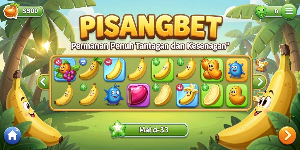 Gameplay PISANGBET yang penuh warna dan tantangan Match-3.