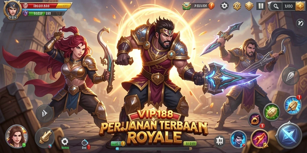 Tangkapan layar menampilkan aksi seru dalam gameplay Battle Royale VIP188.