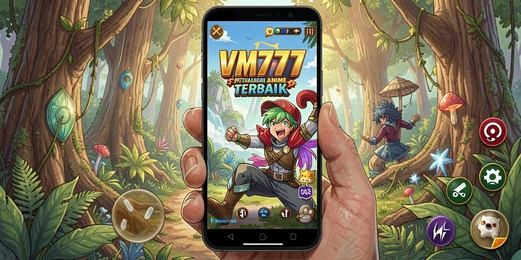 Tampilan gameplay seru VM777 dengan karakter Anime yang menawan.