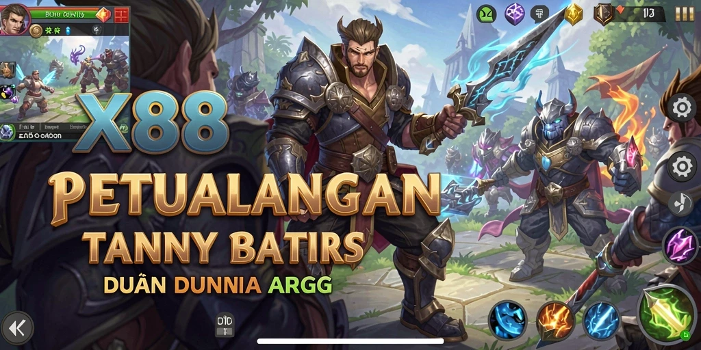 Tampilan gameplay X88 yang menegangkan dan penuh aksi.