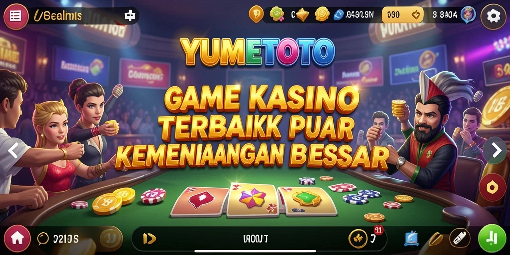 Tampilan gameplay menarik dari aplikasi Kasino YUMETOTO.